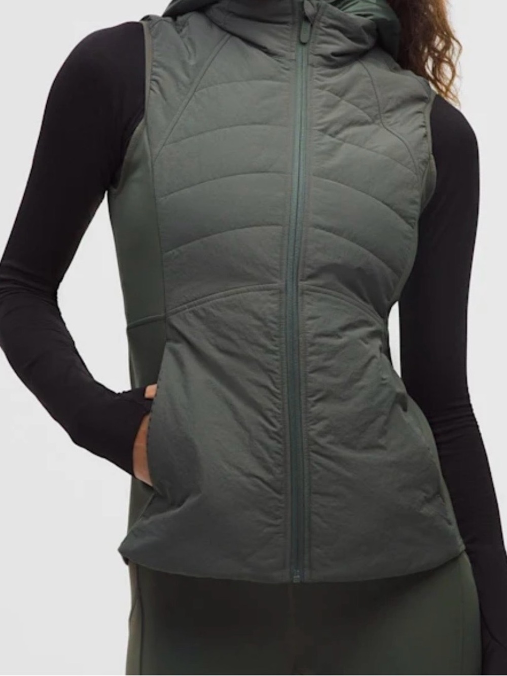 Lululemon Another Mile Vest, NWT, Size 4, Palm Deco Color, w/ Removable Dickie